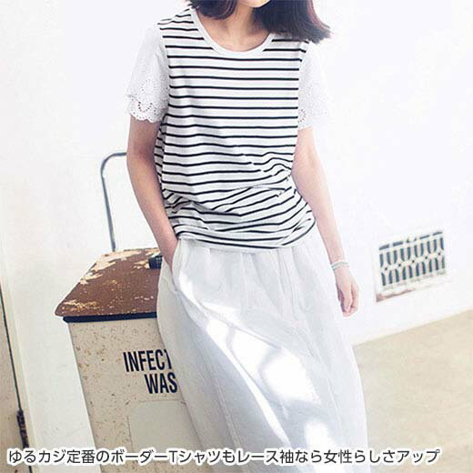 Tシャツレディース夏LL3LサイズスカラップレースTシャツ(LL~3L)ryuryu